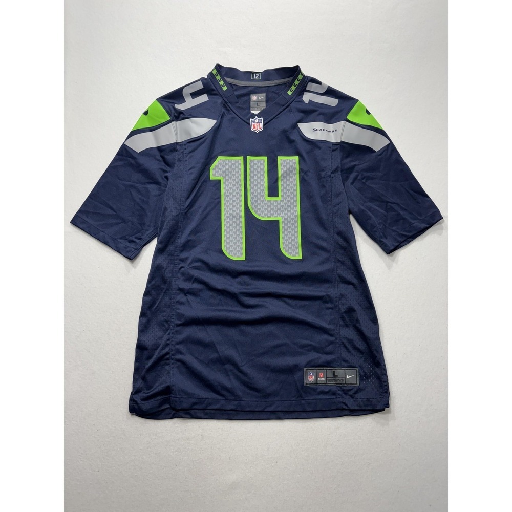 Seattle Seahawks Jersey Mens Large Blue NFL Football Nike DK Metcalf 14 On Field